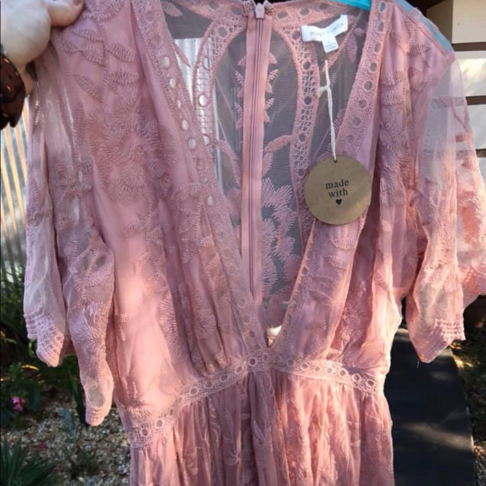 Pink lace dress